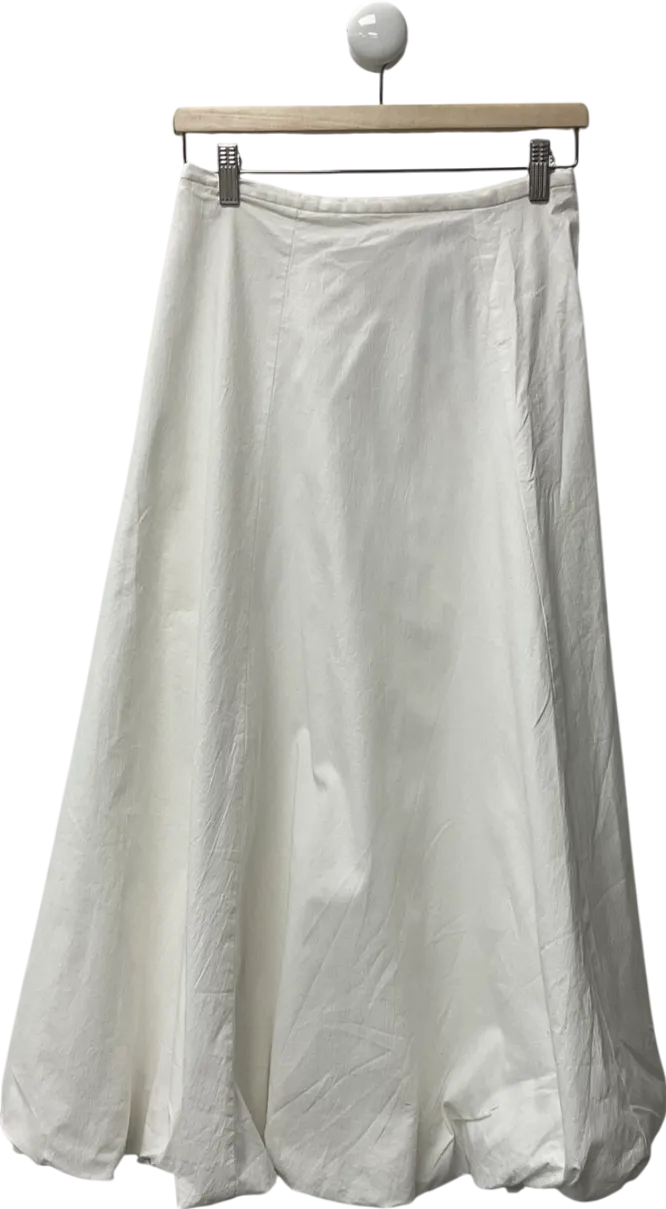 ZARA White Collection Voluminous Midi Skirt UK S